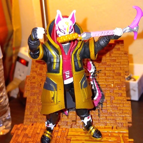 Fornite Action Figure- Drift with Gallery Brick Wall. - Picture 2 of 4